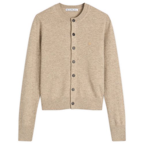Acne Studios Cadigan Yak Wool Fitted Sweater - Graybeige - A60634-DRN