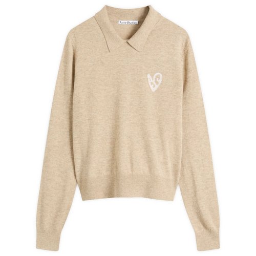 Acne Studios Klastron Heart Richard Yak Jumper - Oat Beige - B60380-AE6