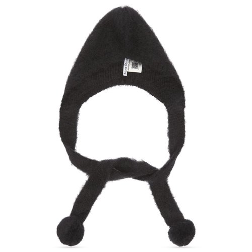 Acne Studios Klavad Fluffy Beanie Hat & Scarf - Black - C80238-900