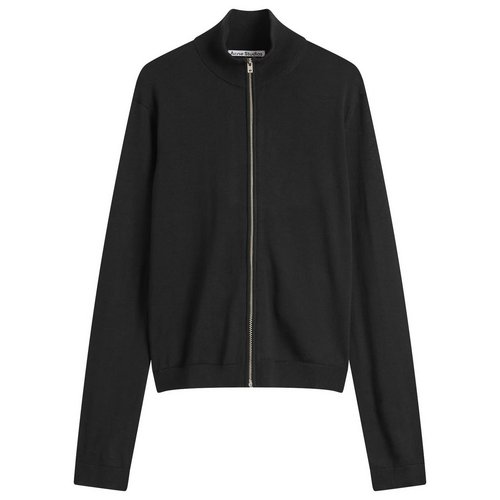 Acne Studios Kungo Merino Zip Through Jumper - Black - B60365-900