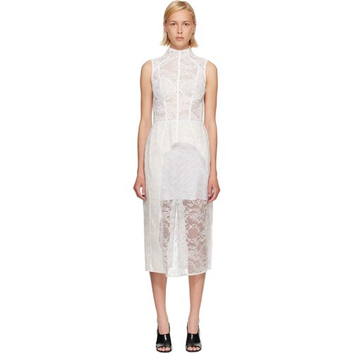 Acne Studios Lace Corset Midi Dress - ANC White/White - A20941-