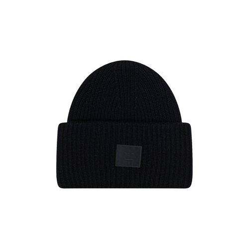 Acne Studios Large Face Logo Beanie - C40448 BLAC