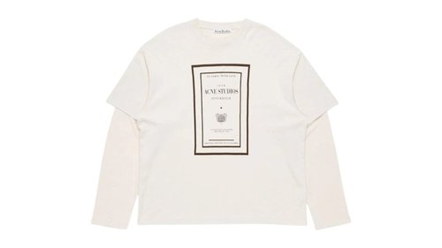 Acne Studios Layered Graphic T-Shirt - Warm Beige - RW-WN-TSHI000023 WARM BEIGE