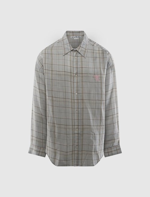 Acne Studios Linen Check Button-Up Shirt - BB0663-ANS