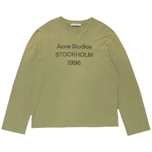 Acne Studios オリーブグリーン Tシャツ 1996 グリーン M Acne Studios - Logo t-shirt - Relaxed fit - Olive green