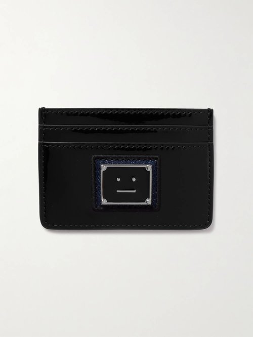 Acne Studios Logo-Appliquéd Faux Patent-Leather Cardholder - AX0 - C80156-