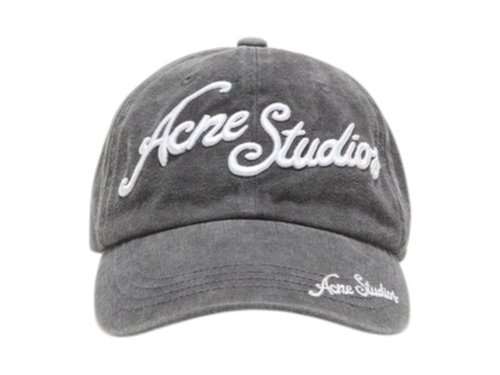Acne Studios Logo Baseball Cap - Black - FN-UX-HATS000339 BLACK