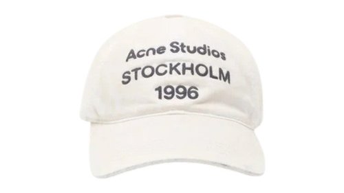Acne Studios Logo Baseball Cap - Dusty White - FN-UX-HATS000357 DUSTY WHITE