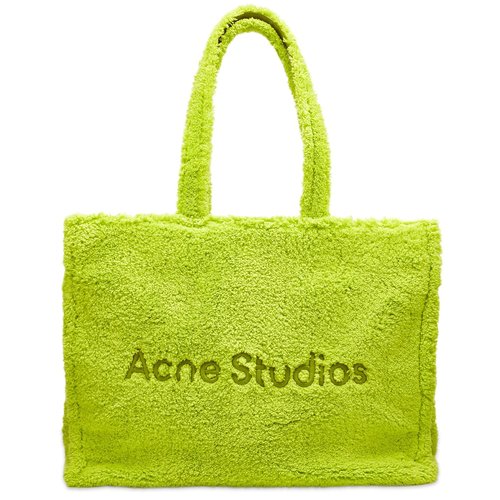 Acne Studios Logo Towel Shopper Bag - Lime Green - C10188-ABE