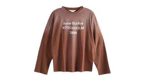Acne Studios Long Sleeved Crew Neck T-Shirt - Chocolate Brown - FN-UX-TSHI000016 CHOCO BROWN