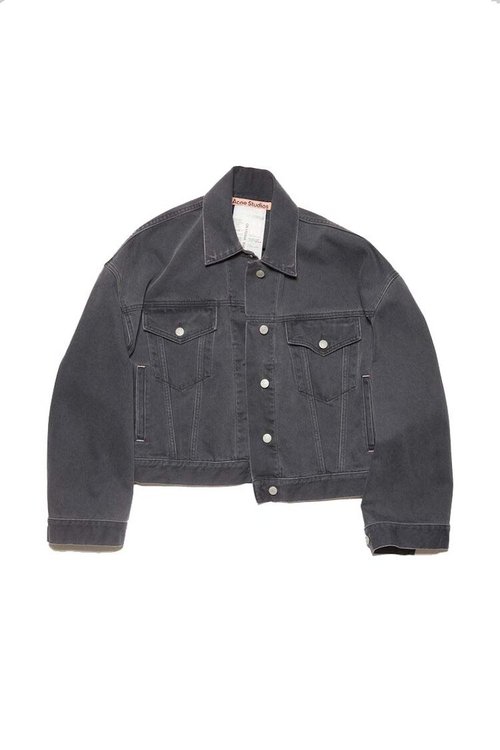 Acne Studios Loose Fit Denim Jacket - Dark Grey - FN-WN-OUTW000514