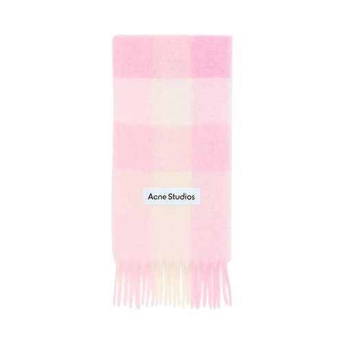 Acne Studios Mohair Checked Scarf - CA0084 CAND