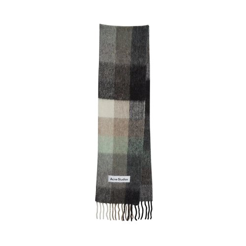 Acne Studios Mohair Checked Scarf | Multi-Color | Size Onesize - CA0084 GREE