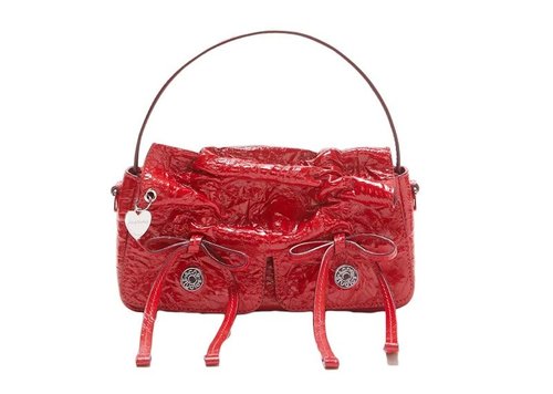 Acne Studios pocket Patent Micro Bag - Red