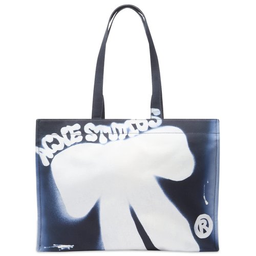 Acne Studios Navy Logo Shopper Tote - Navy Blue - C10288-885