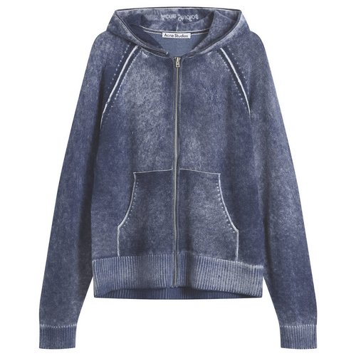 Acne Studios Navy Zipper Hoodie - Navy blue - B60386-885