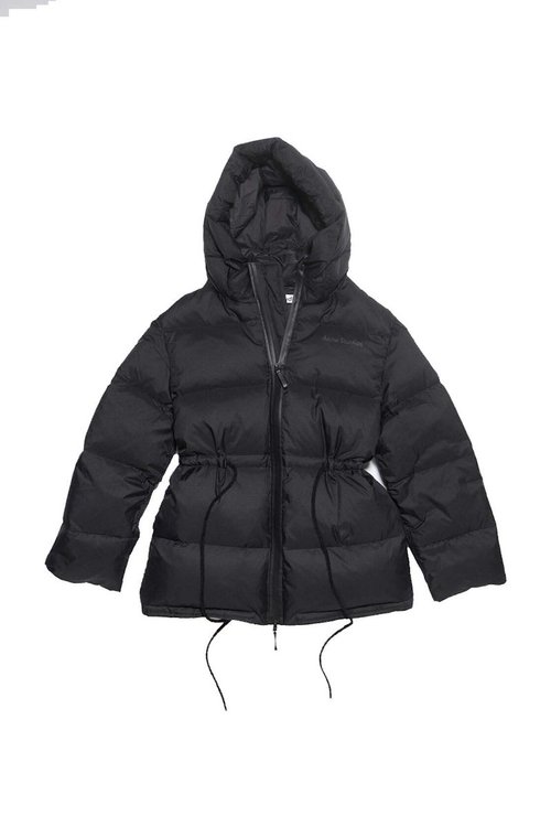 Acne Studios Nylon Hooded Puffer Jacket - Black - FN-WN-OUTW000783 900