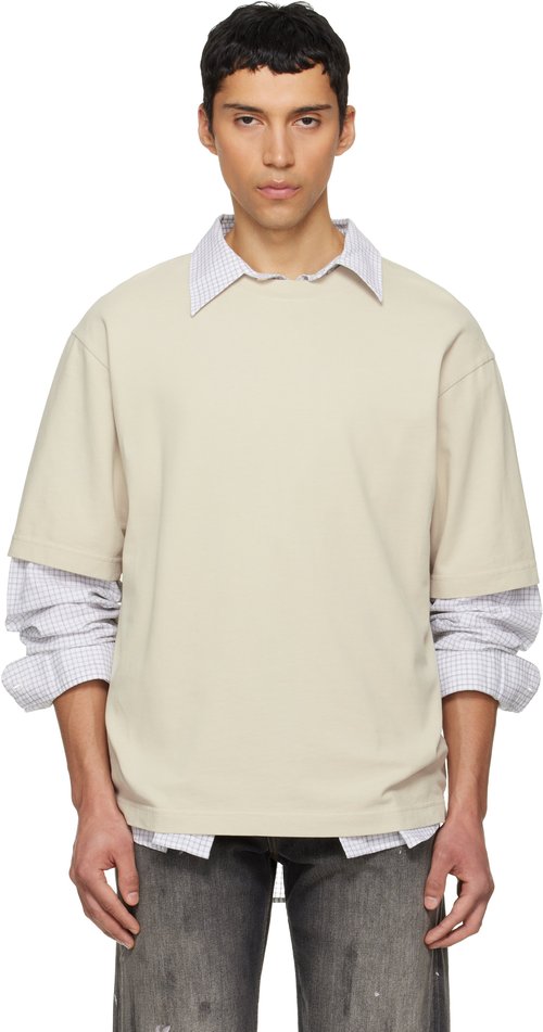 Acne Studios Off-White Logo T-shirt - CEG Light taupe - CL0218-