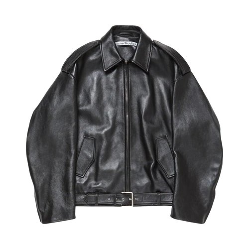 Acne Studios Oversize Leather Jacket - FN WN LEAT000435 BLACK 900