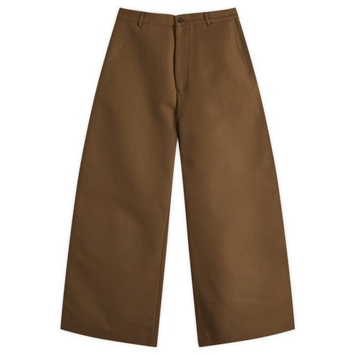 Acne Studios Plass Double Cotton Twill Trousers - Olive Green - BK0654-AB7