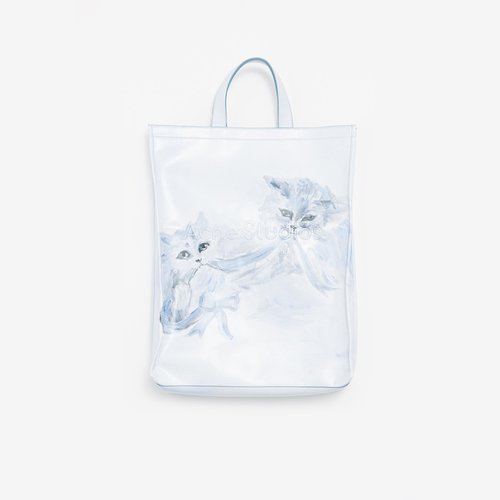 Acne Studios Printed Logo Shopper Tote - White/Grey - C10161-AHX000