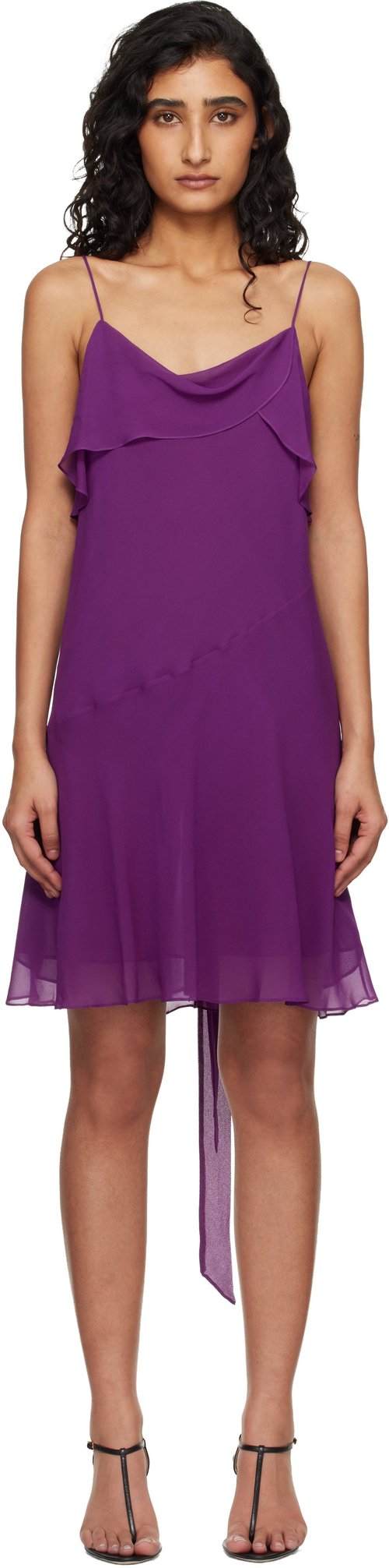 Acne Studios Purple Silk Minidress - AD9 Berry Purple - A20843-