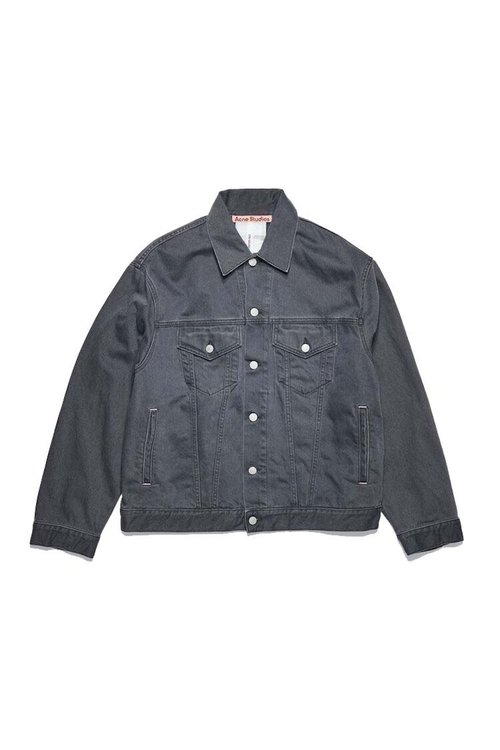 Acne Studios Relaxed Fit Denim Jacket - Dark Grey - FN-UX-OUTW000033
