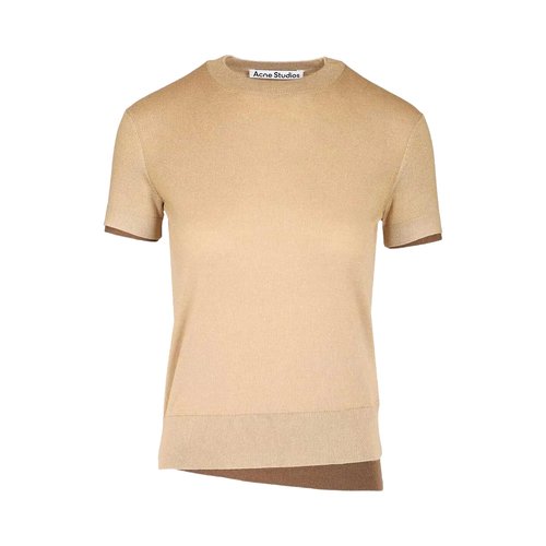 Acne Studios Short-Sleeve Knit Crewneck - A60587 SAND