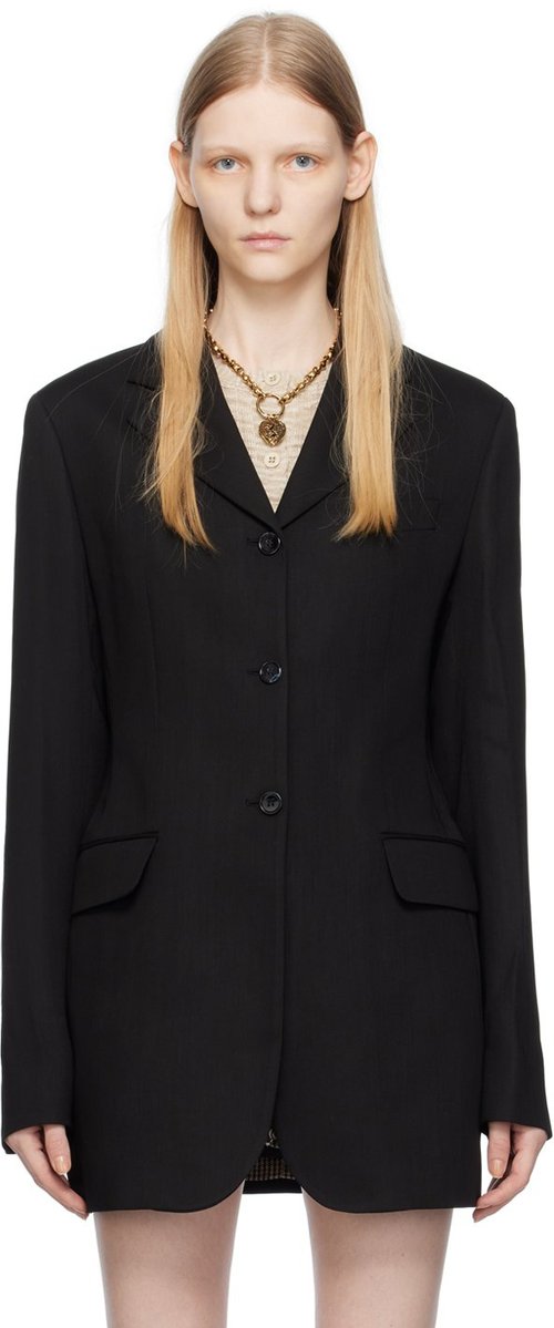 Acne Studios Single-Breasted Blazer - Black - AH0273-900