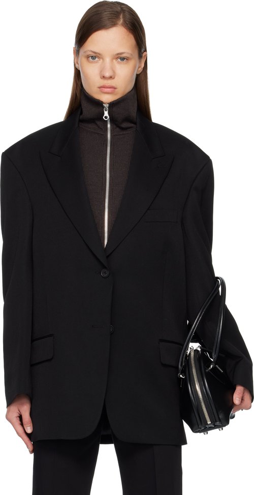 Acne Studios Single-Breasted Blazer - Black - AH0322-900