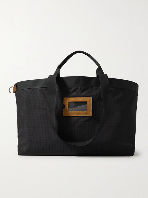 Acne Studios Suede-Trimmed Nylon-Ripstop Tote Bag - Black - C10150-
