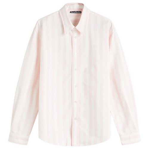 Acne Studios Sunnie Vintage Oxford Stripe Shirt - Off White/Pink - CB0095-DCJ