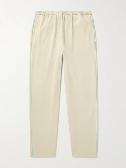 Acne Studios Tapered Satin-Trimmed Twill Drawstring Trousers - Milk White - BK0517-