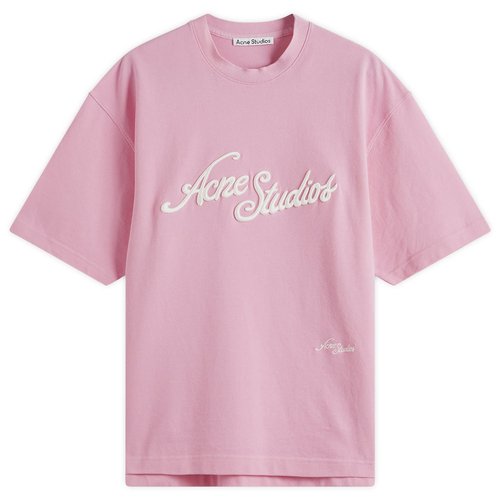 Acne Studios Tourist Logo T-Shirt - Bubble Pink - CL0327-BP5
