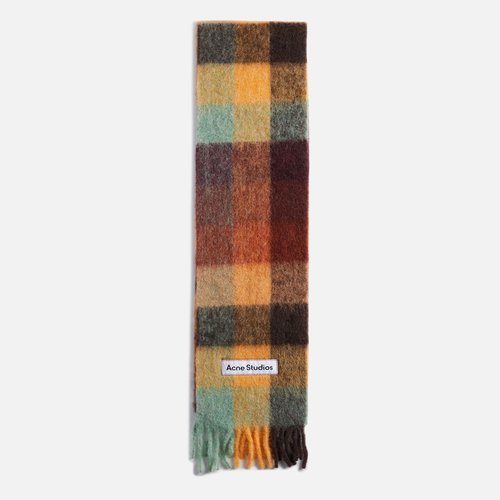 Acne Studios Vally Scarf - Taupe/Chestnut Brown/Yellow Green - 0084-BO9