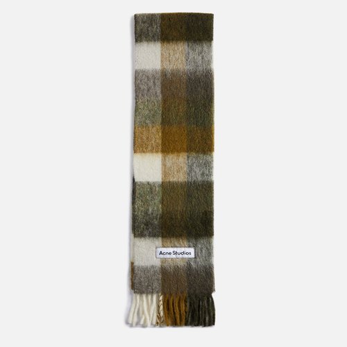 Acne Studios Vally Scarf - Taupe/Green/Black - 0084-DID