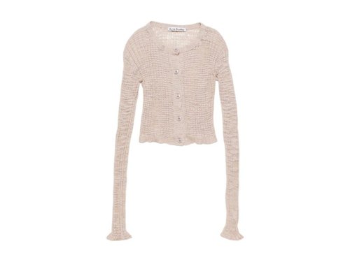 Acne Studios Wide Rib Cardigan - Dusty Pink - FN-WN-KNIT000585