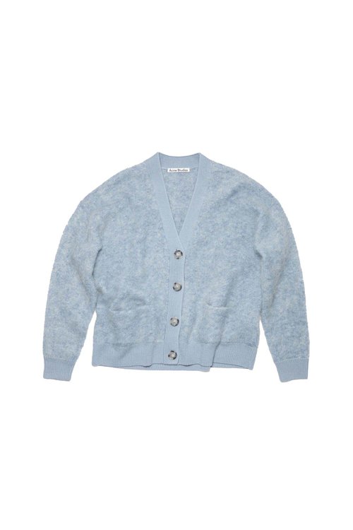 Acne Studios Wool Mohair Cardigan - Blue - FN-WN-KNIT000639 BROWN