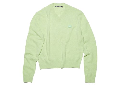 Acne Studios Wool V Neck Sweater - Black - FA-UX-KNIT000043