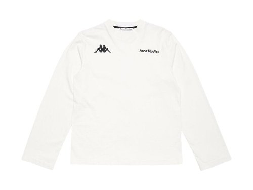 Acne Studios x Kappa Long Sleeve Logo T-Shirt - White - SP-UX-TSHI000050