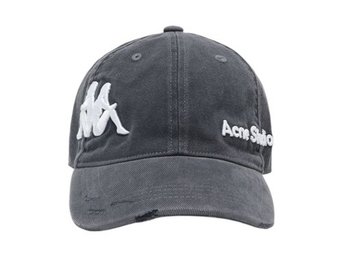 Acne Studios x Kappa Twill Logo Cap - Black/White - SP-UX-HATS000013