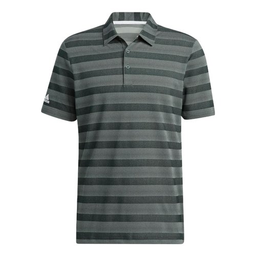 adidas 2 Clr Strp Polo Stripe Printing Logo Short Sleeve Gray Polo Shirt - HM5326