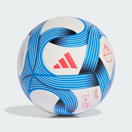 adidas 2026 Major League Soccer Club Ball - White/Glow Blue/Lucid Red - JW1322