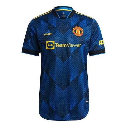 adidas 21-22 Season Player Edition Soccer/Football Sports Short Sleeve Jersey Manchester United Away - Blue - GM4617