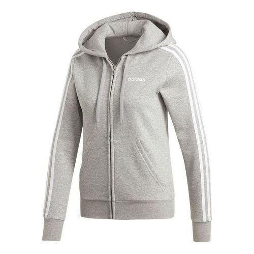 adidas 3-Stripes Fleece Hoodie Asia Sizing - Grey - EI0683