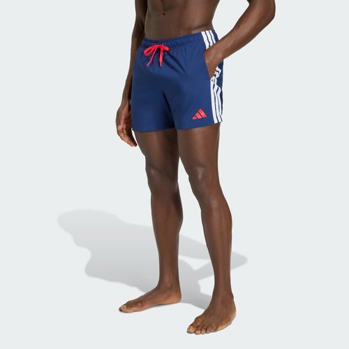 adidas 3-Stripes Swim Shorts 5-Inch - Dark Blue/Pure Ruby - KB2765