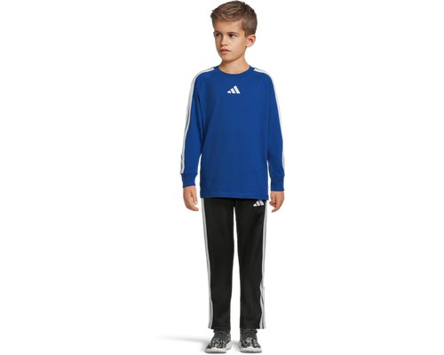 adidas 3S Raglan Cotton T-Shirts Pant Set Toddler/Little Kid Workout - Team Royal Blue - AG10702C