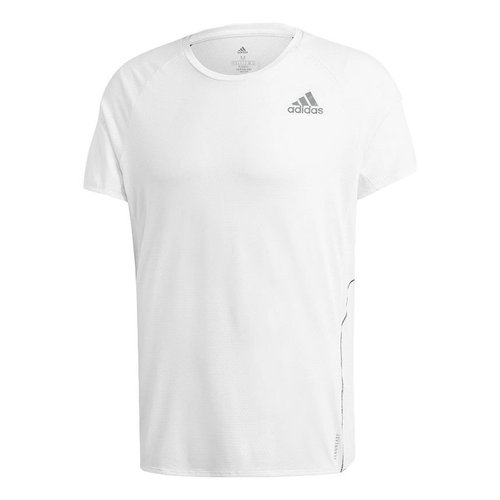 adidas Adi Runner Tee Reflective Running Sports Short Sleeve - White - GQ1346
