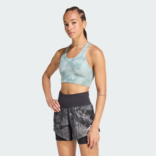 adidas adi365 Running Pocket Graphic Medium Support Bra - Wonder Sage - KC5822