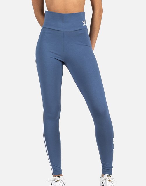 adidas ADICOLOR 3D TREFOIL HIGH-WAISTED LEGGINGS - Blue - GT8462